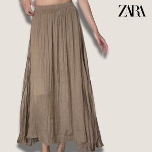 High-Waist Flowy Maxi Skirt